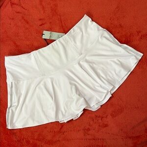 Lucky in Love White Tech Performance Skort